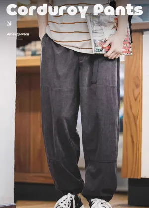 American Retro Casual Corduroy Cityboy Men's Trousers