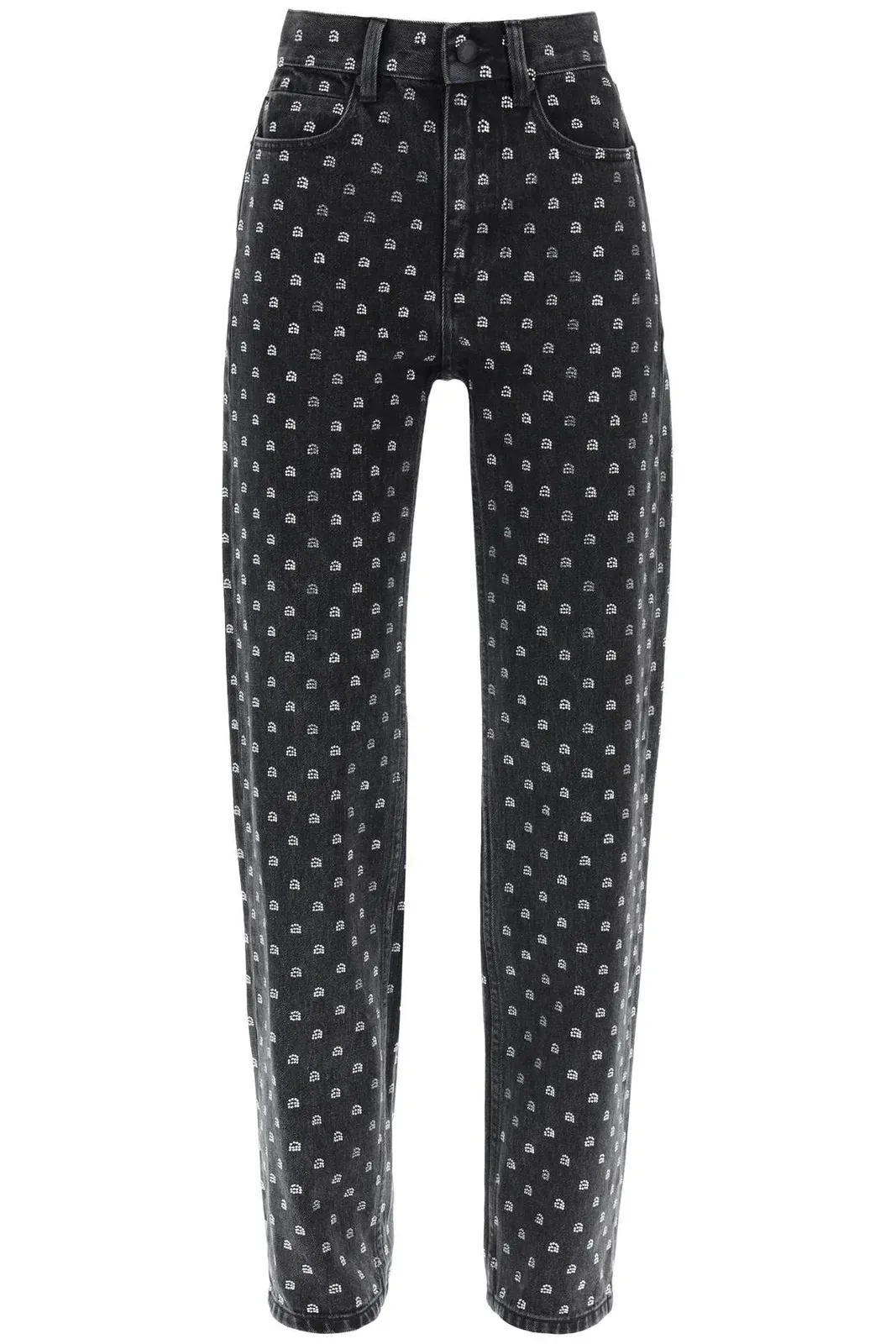 Black Rhinestone Jeans