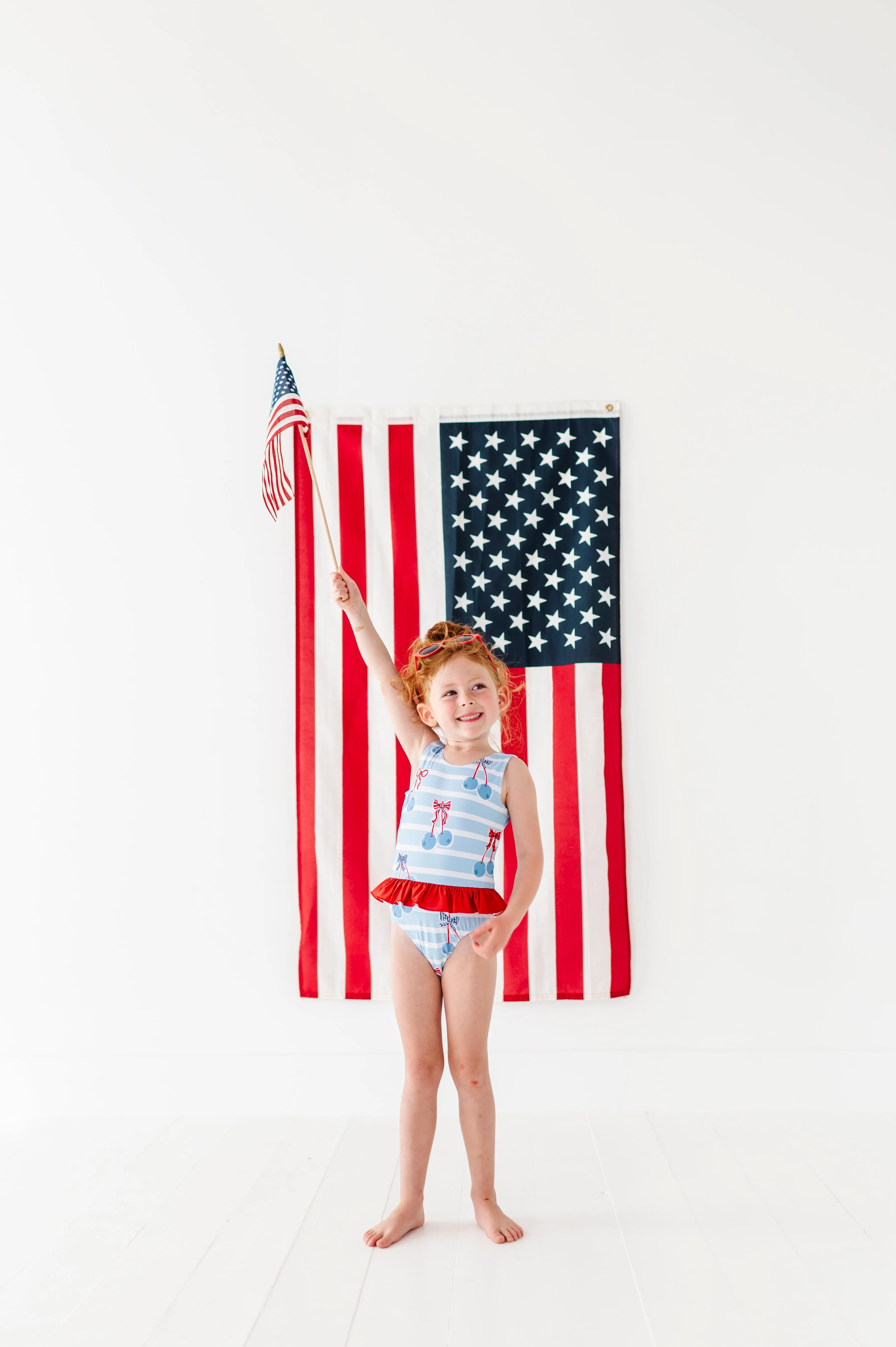 Blue-Cherries | SKIRTED ONE-PIECE