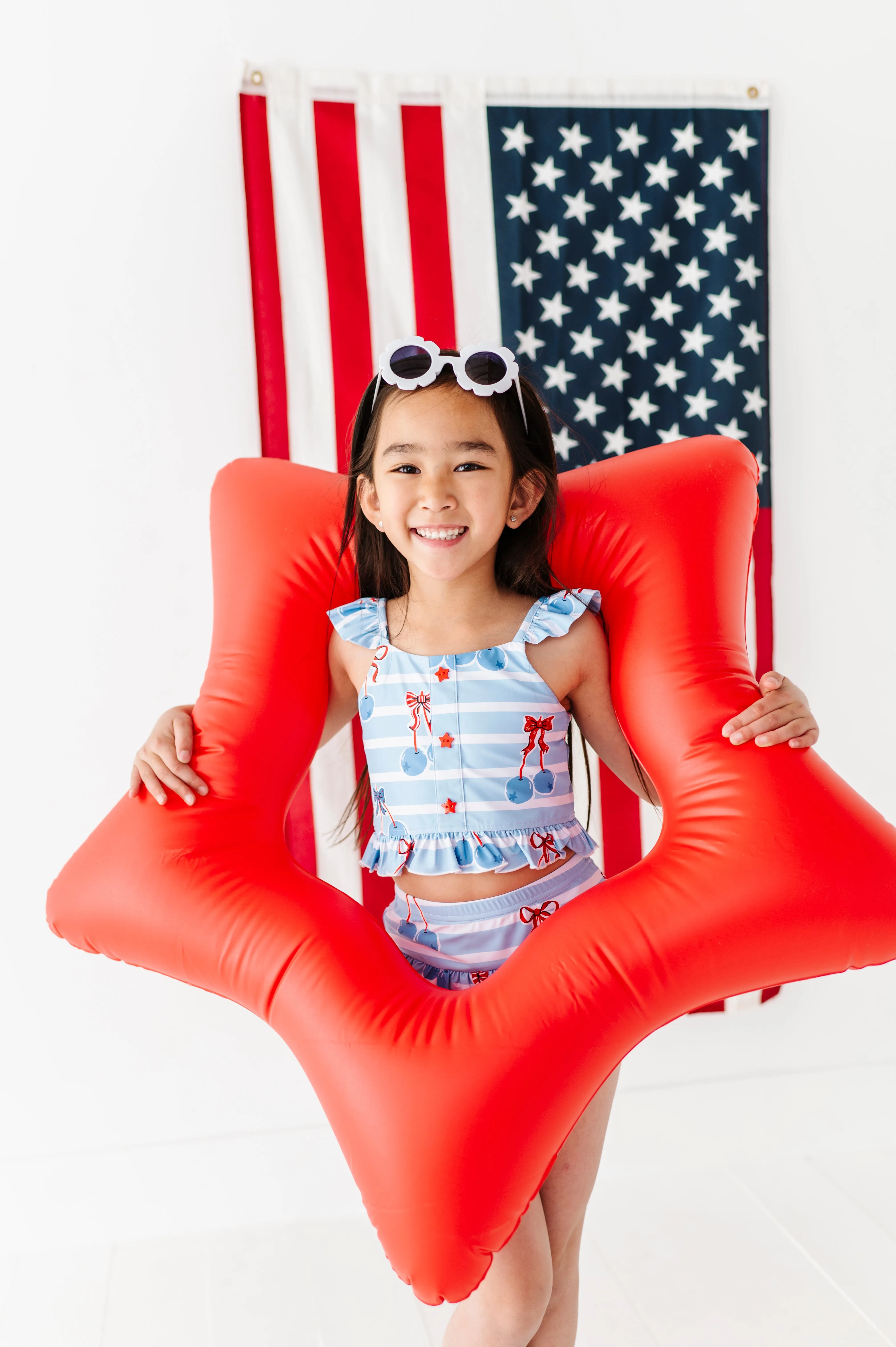 Blue-Cherries | Star Button TWO-PIECE