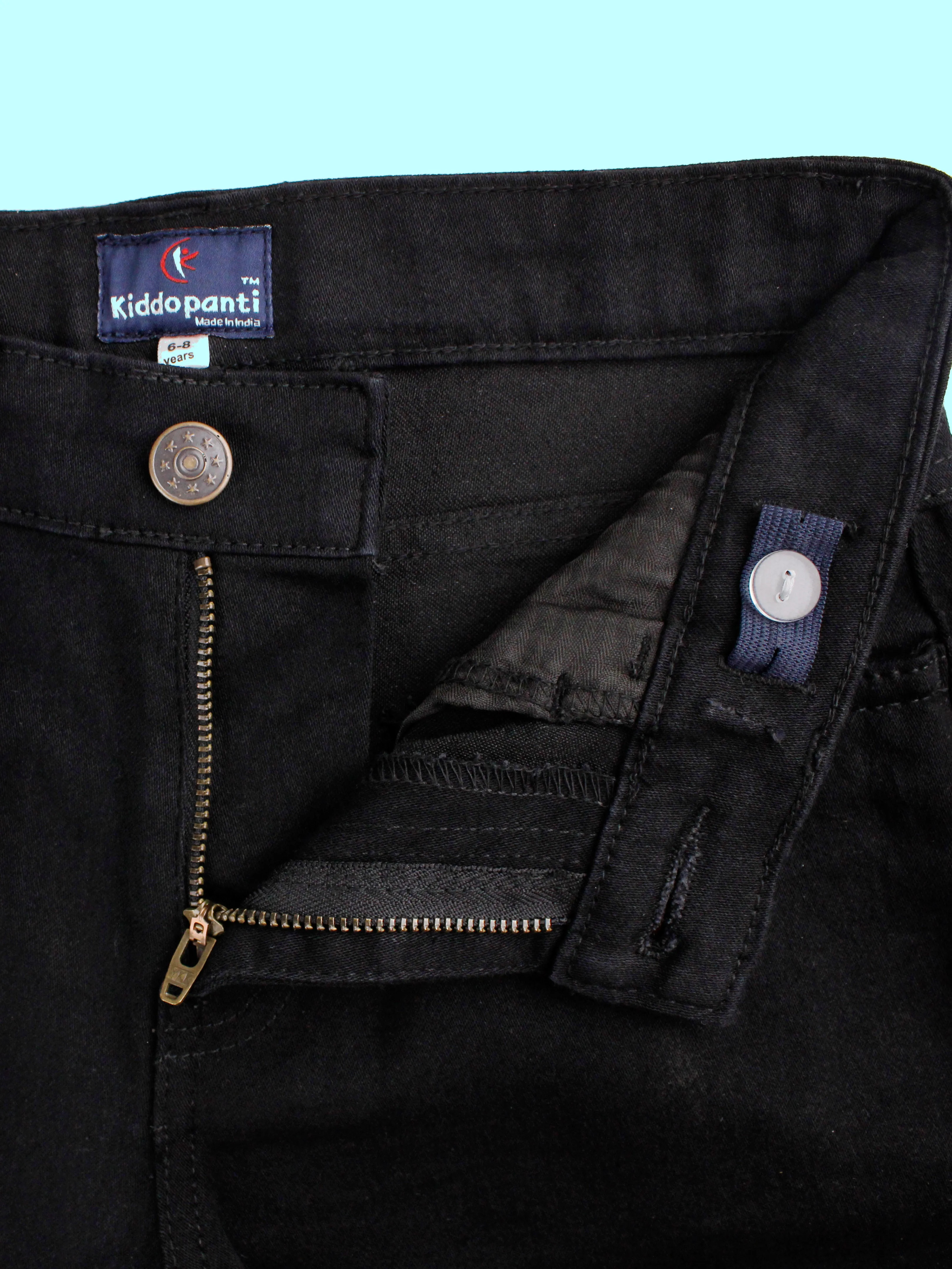 Boys Solid Denim Shorts