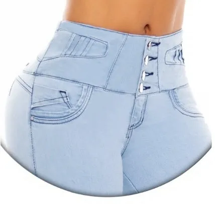 Cristal Push Up Jeans - High Waisted - Light Blue