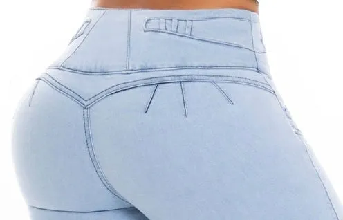 Cristal Push Up Jeans - High Waisted - Light Blue