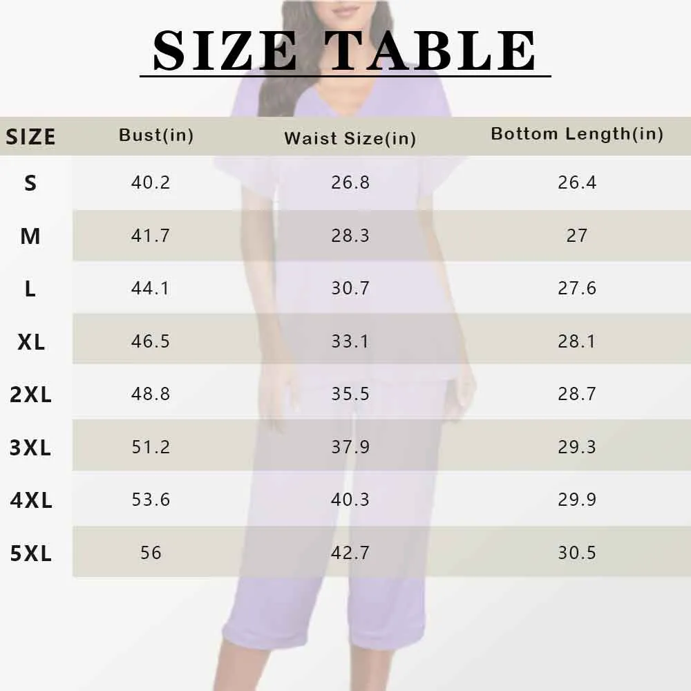 Custom Face Black Starry Sky Women's Loungewear Set Short Sleeve Shirt and Capri Pants Sleepwear Pajama Set