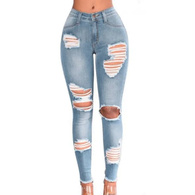 FIONA: Ripped Denim Jeans - bis 3XL
