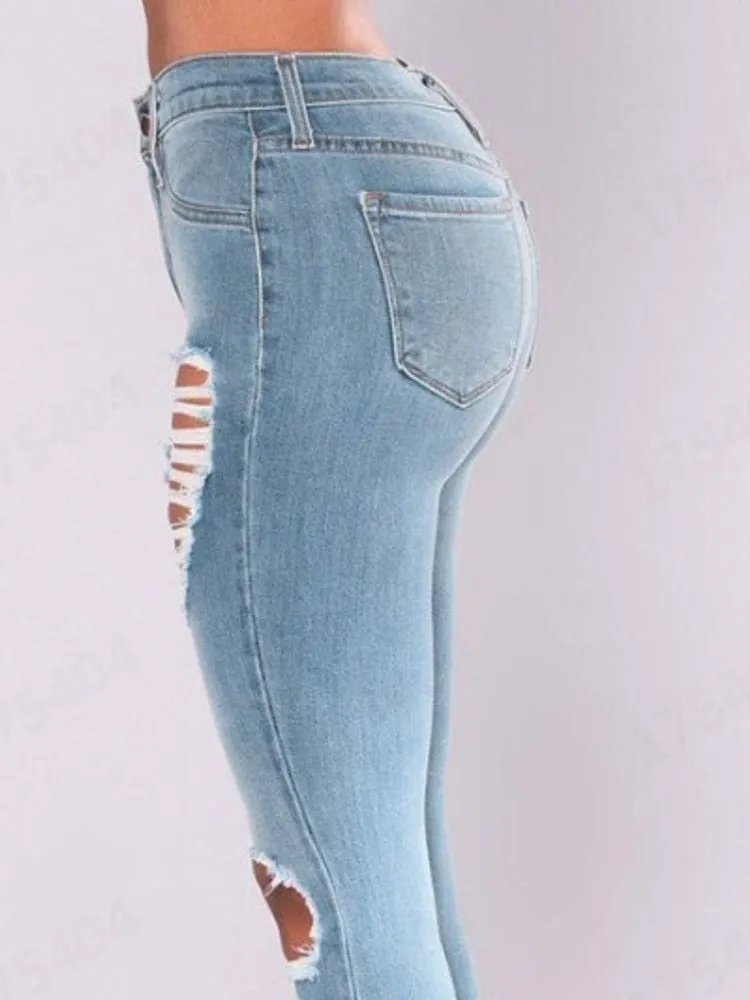 FIONA: Ripped Denim Jeans - bis 3XL