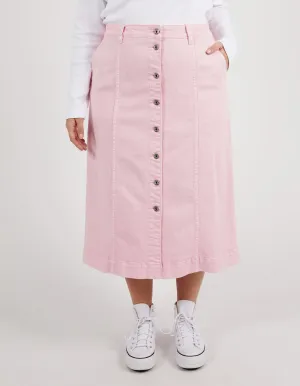 Florence Button Thru Skirt Splendid Pink