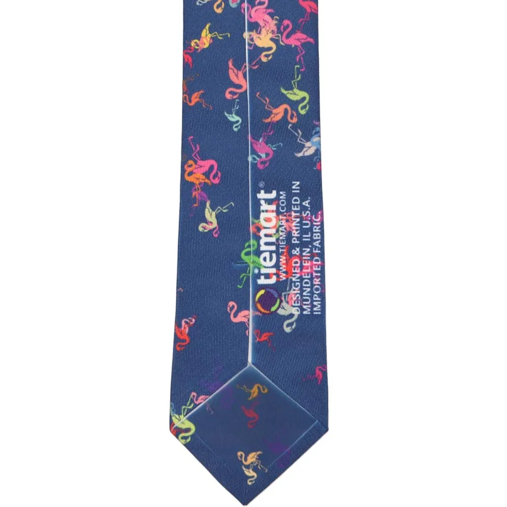 Funky Flamingo Slim Necktie, 2.5" Width