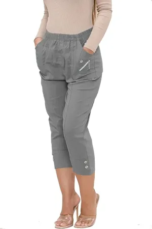 Grey Women's Capri Trousers