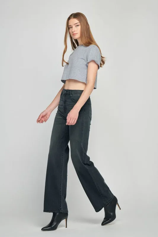 Hidden Logan Black High Rise 31in Inseam Dad Jean