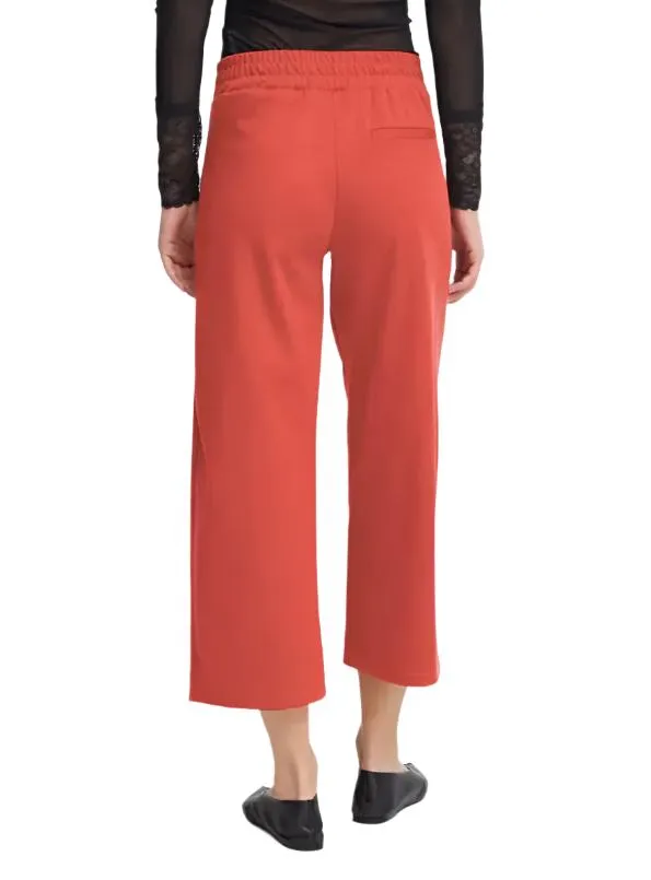 Ichi Womens Kate Sus Wide Pant Cranberry