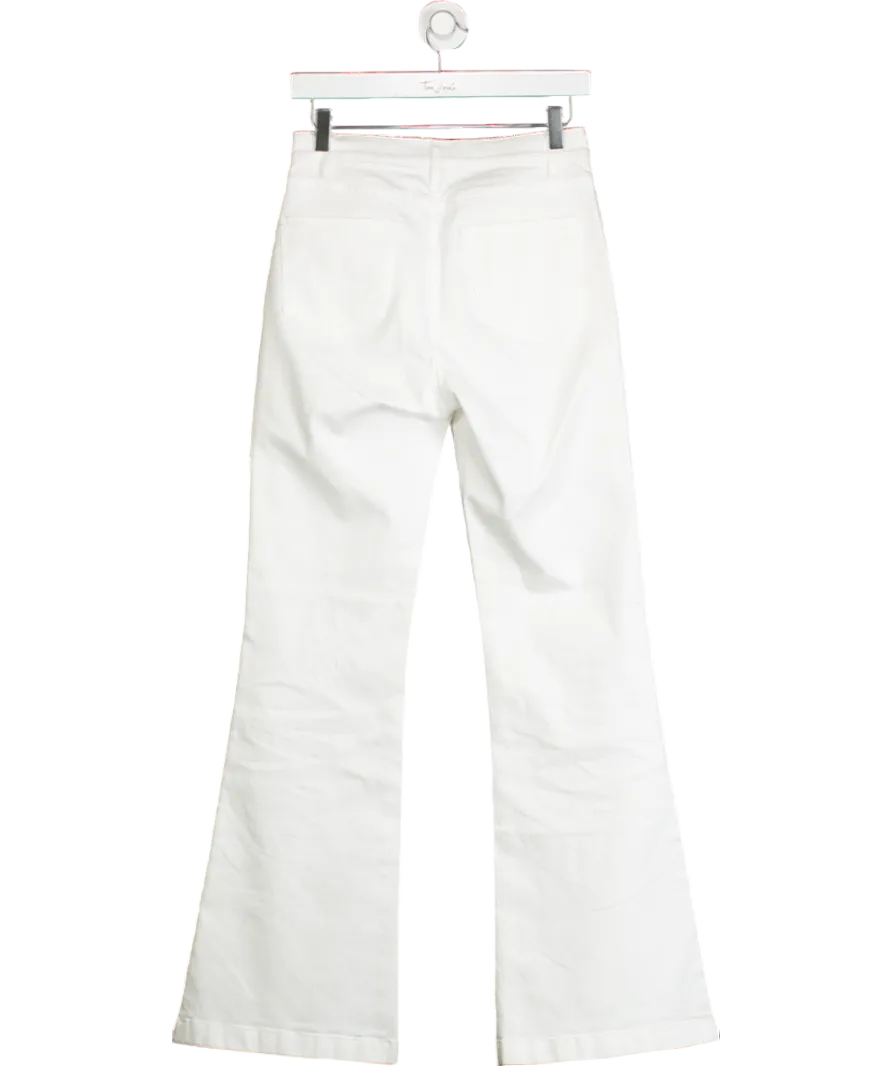 J.McLaughlin White Domino Flared Jeans UK 8