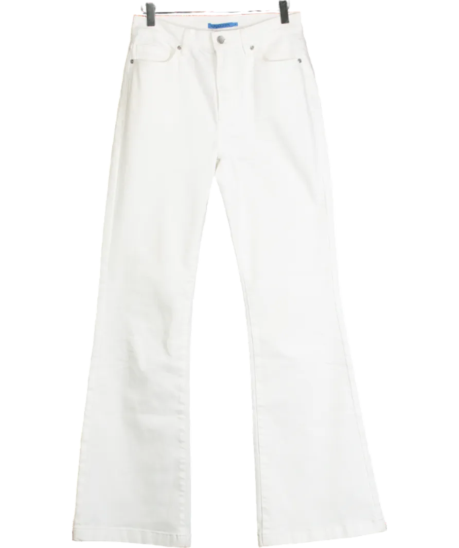 J.McLaughlin White Domino Flared Jeans UK 8