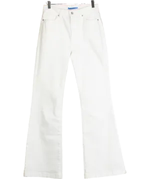 J.McLaughlin White Domino Flared Jeans UK 8
