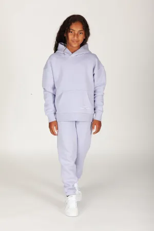 Kids Niki and Cooper fleece set in lavender
