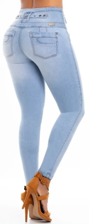 Luisa  Push Up jeans - High waisted - Light Blue