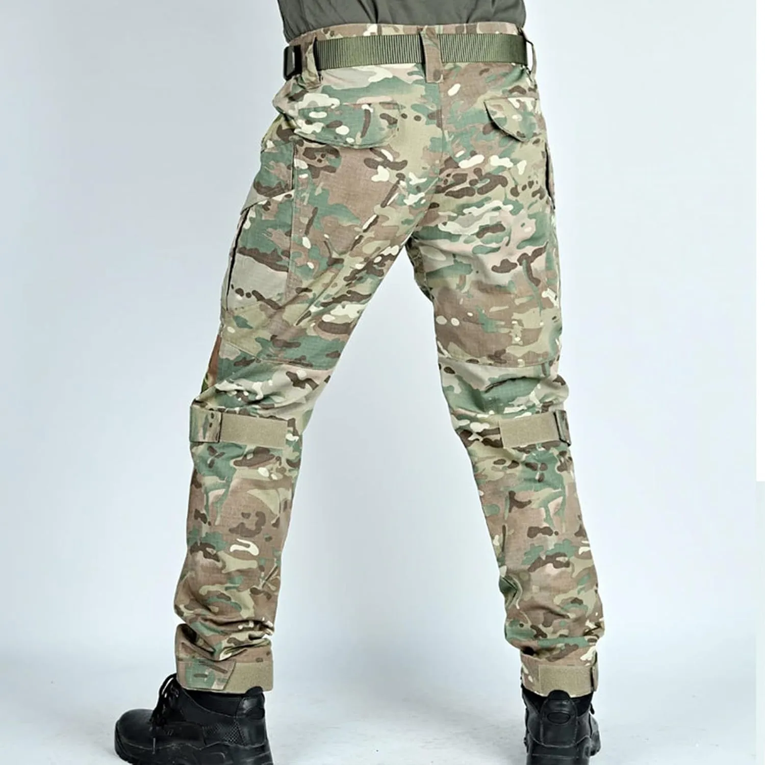 Men's Cargo Pants with Double-Layered Knees Heavy Duty Work Pants Water Resistant Relaxed Fit Hiking Pants