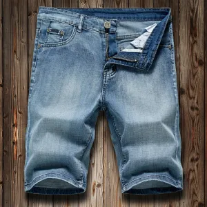 Men's Summer Jeans Shorts Stretch Slim Fit Denim Pants