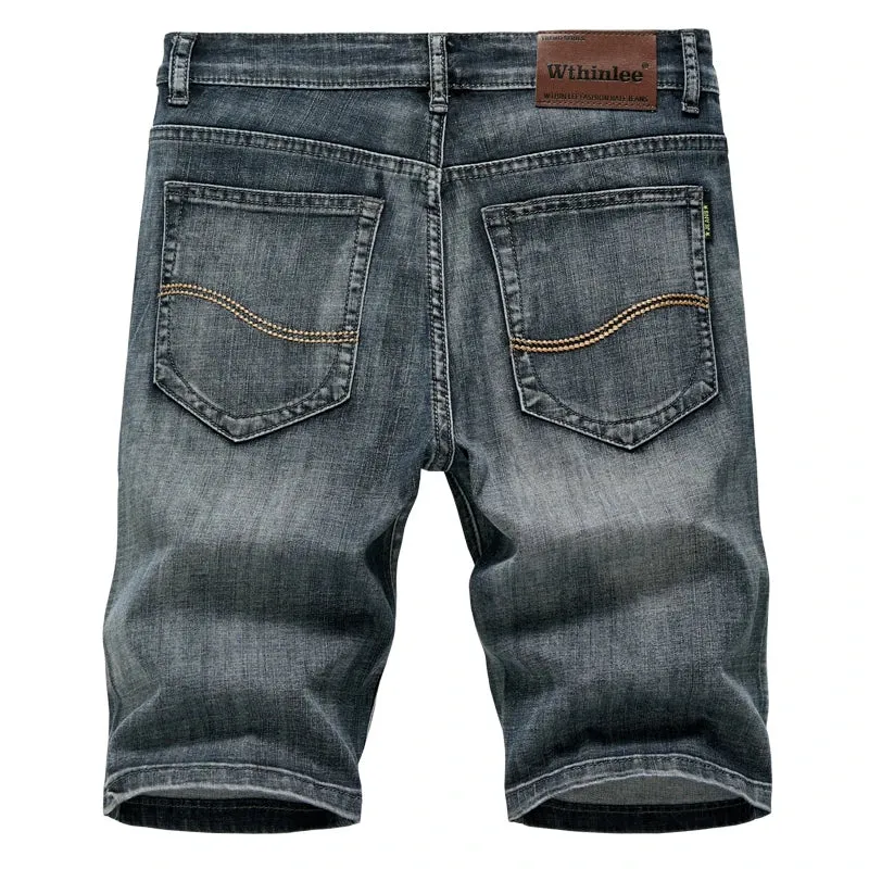 Men's Summer Jeans Shorts Stretch Slim Fit Denim Pants