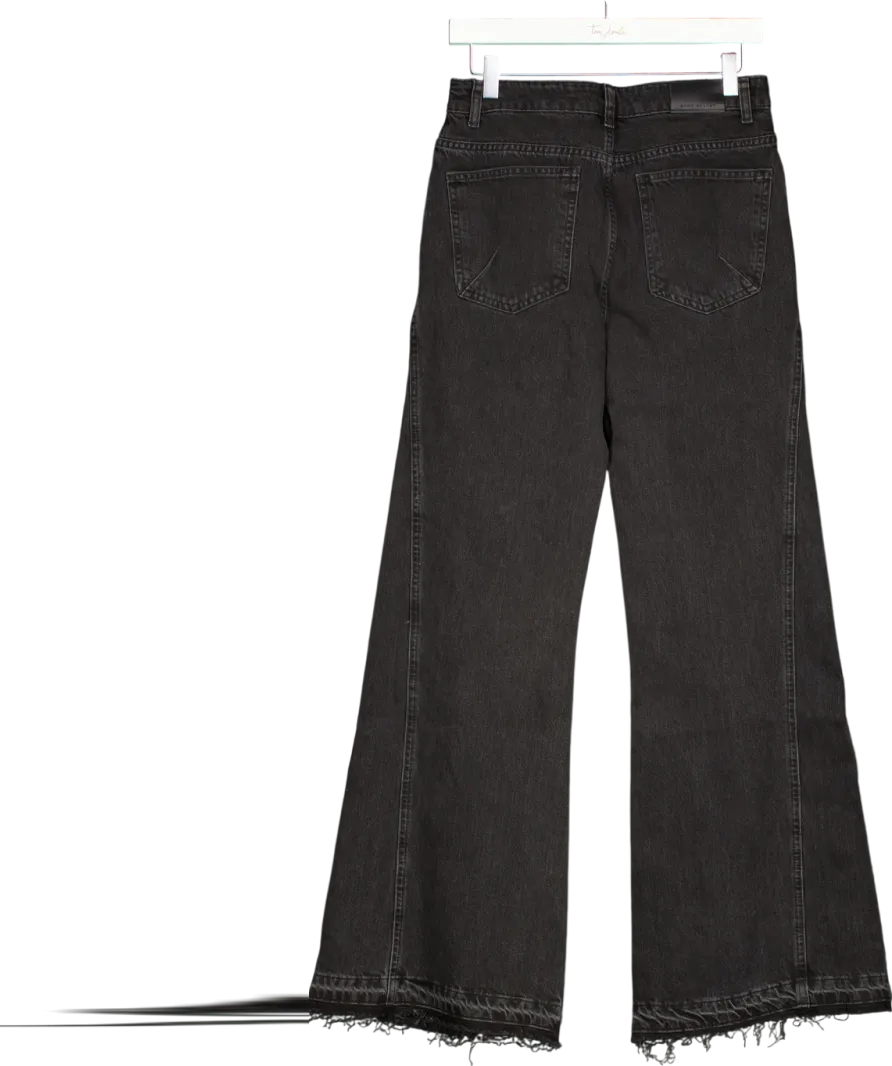 Mint Velvet Grey Washed Flared Jeans UK 8