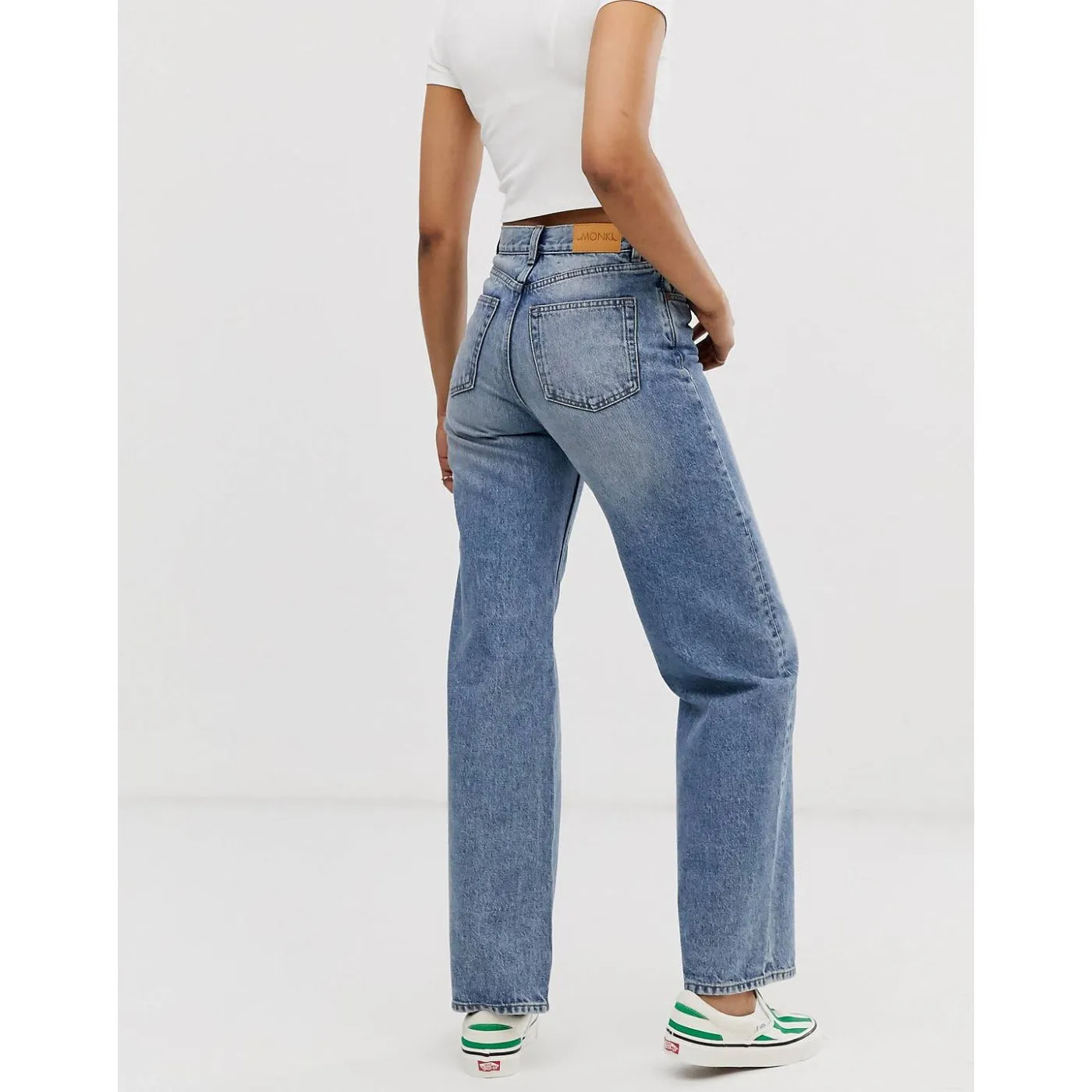 Monki Blue Wide Leg Jeans