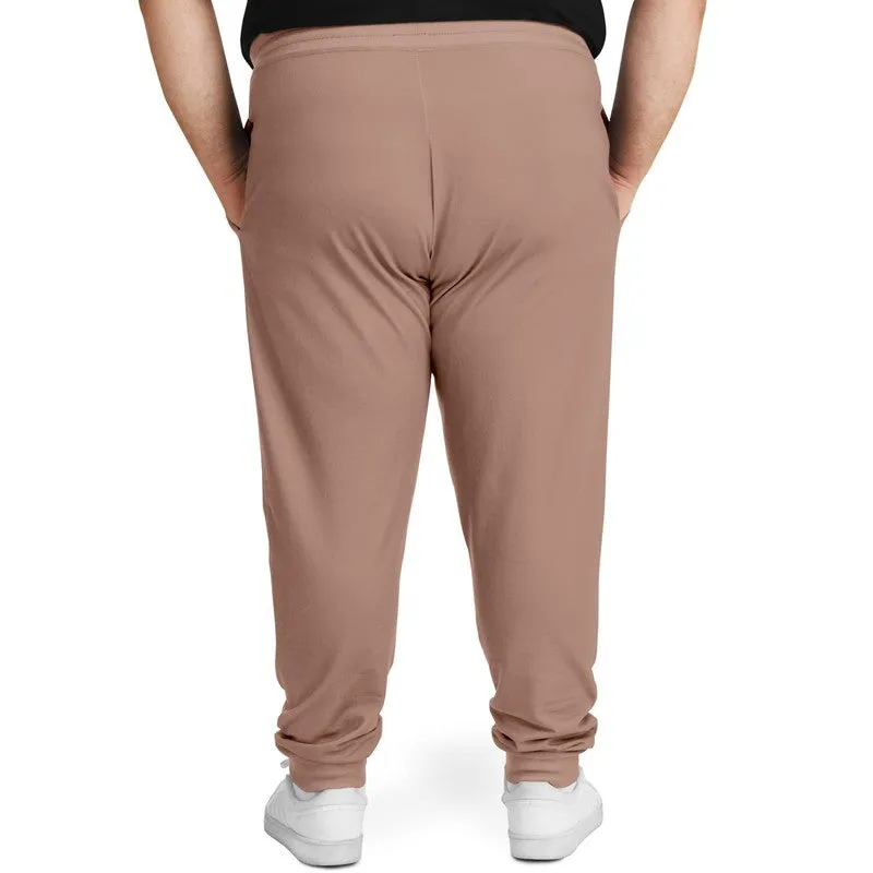 Shaded Pale Pastel Red Brown Joggers | Unisex | with PLUS sizes | C0M30Y30K30