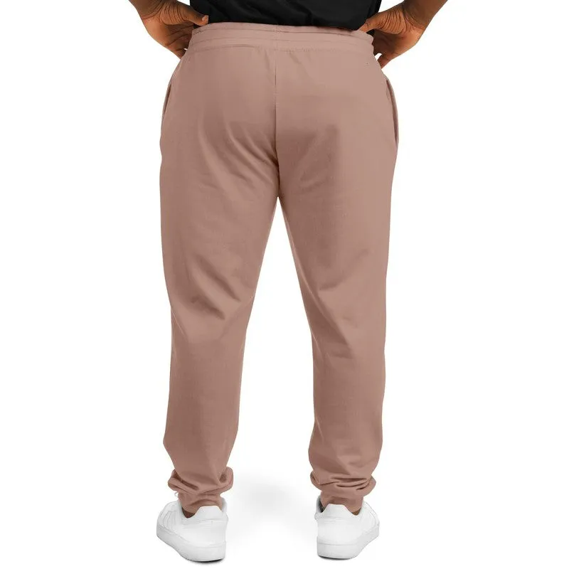 Shaded Pale Pastel Red Brown Joggers | Unisex | with PLUS sizes | C0M30Y30K30