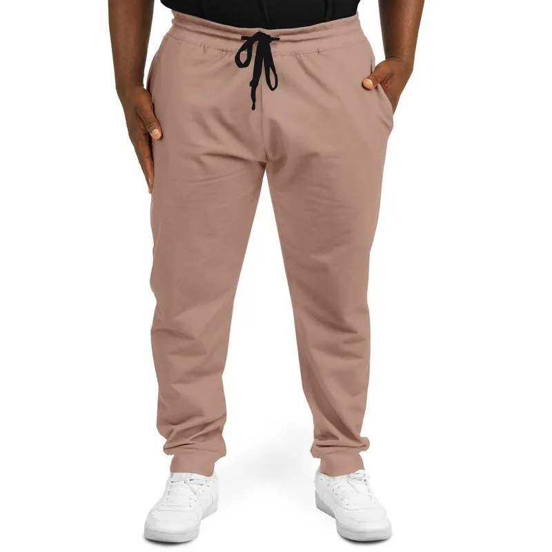 Shaded Pale Pastel Red Brown Joggers | Unisex | with PLUS sizes | C0M30Y30K30