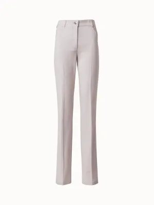 Straight Cotton Denim Stretch Pants